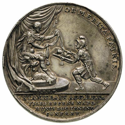 medal na pamiątkę narodzin syna Fryderyka Alojze