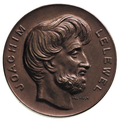 Joachim Lelewel - medal 1901 r, Aw: Głowa w praw