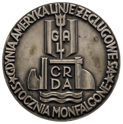 Wodowania statku M/S Piłsudski - medal autorstwa