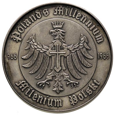 Milenium Polski - medal wydany w USA 1966 r, Aw: