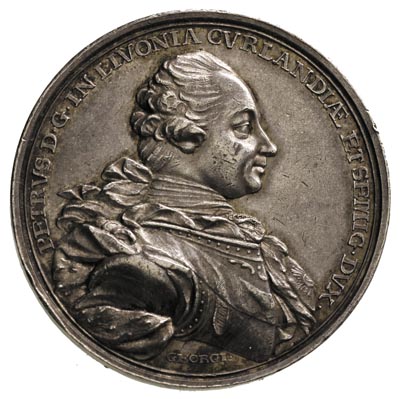 Piotr Biron 1769-1795, -  medal autorstwa Nikola