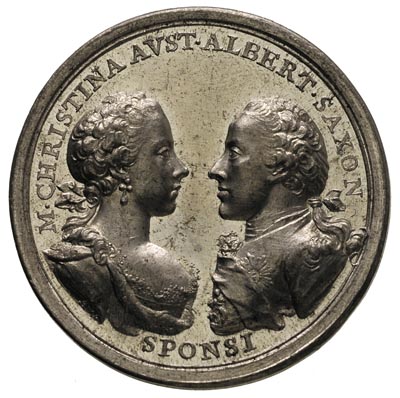 medal zaślubinowy Marii Krystyny i Alberta Sakso
