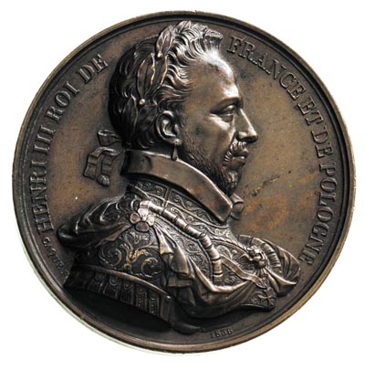 Henryk Walezy, medal autorstwa Caque z pocztu kr