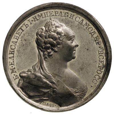 Elżbieta 1741-1761, medal z serii \portety carów\" sygn. Gass
