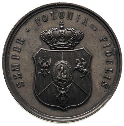 Leon XIII 1878-1903, medal patriotyczny \Semper Polonia Fidelis, Aw: Popiersie papieża w lewo i napis