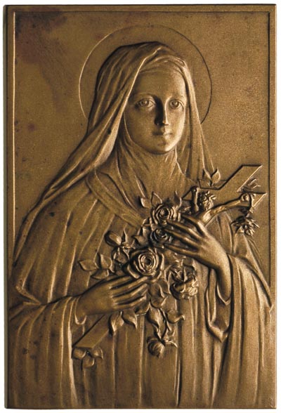 Święta Teresa - plakieta niesygnowana autorstwa S.R. Koźbielewskiego 1926 r.