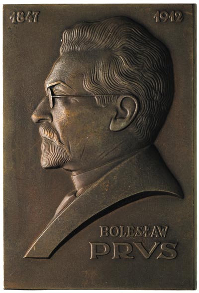 Bolesław Prus - plakieta autorstwa J. Aumillera 1928 r.
