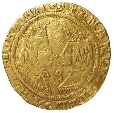 Ferdynand II i Izabela 1497-1566, podwójny excelente 1504-1506, Sewilla, złoto 6.88 g, Cayon 2923, lekko gięty