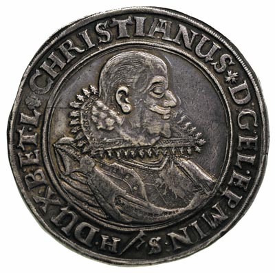Krystian- biskup Minden 1611-1633, talar 1624 HS, Clausthal, 29.15 g, Welter 923, Dav. 6458, piękny egzemplarz, patyna