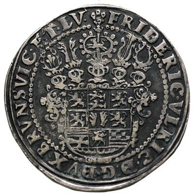 Fryderyk Ulryk 1613-1634, talar 1629 HS, Zellerfeld, 28.61 g, znak menniczy - skrzyżowane klucze, Welter 1057A, Dav. 6307, patyna