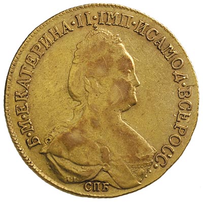 10 rubli (imperiał) 1783 СПБ ТI, Petersburg, zło