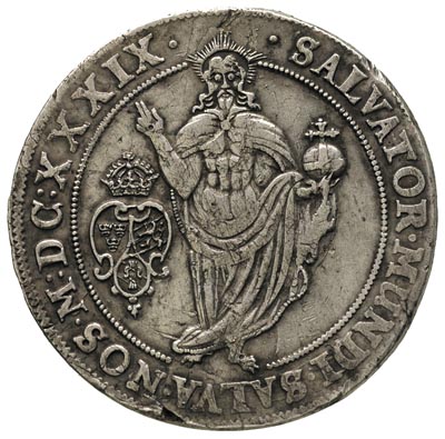 Krystyna 1632-1654, talar 1639, Sztokholm 28.81 g, Ahlström 10c, rzadszy rocznik