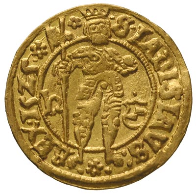 Ludwik II Jagiellończyk 1515-1526, goldgulden 1525, Hermannstadt, złoto 3.50 g, Huszar 839, Pohl M.13-3, ładnie zachowany