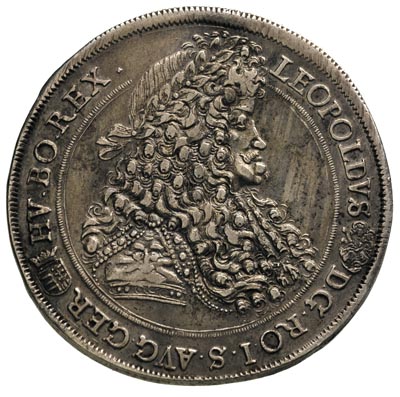Leopold I 1658-1705, talar 1693 KB, Krzemnica, 28.43 g, Dav. 3263, Huszar 1373, ładny, patyna