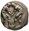 Pamfilia, Aspendos, stater ok. 400-300 pne, Aw: Dwóch nagich siłujących się zapaśników, między nim..