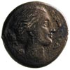 Sycylia, Syrakuzy, Agatokles 317-289 pne, brąz AE-21, Aw: Głowa Artemidy w prawo, Rw: Wiązka pioru..