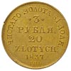 3 ruble = 20 złotych 1837, Petersburg, złoto 3.91 g, Plage 305, Bitkin 1078 R, Fr. 111, patyna