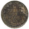 1 1/2 rubla = 10 złotych 1836, Petersburg, Plage 327, Bitkin 1089, drobne mennicze wady bicia,wiel..