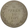 1 1/2 rubla = 10 złotych 1837, Warszawa, Plage 333, Bitkin 1133