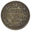 rubel 1844, Warszawa, Plage 433, Bitkin 423, ładnie zachowany egzemplarz, patyna