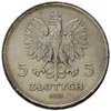 5 złotych 1930, Warszawa, Sztandar, moneta wybita głębokim stemplem, Parchimowicz 115.b, bardzo rz..