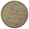 2 guldeny 1923, Utrecht, Koga, Parchimowicz 63.b, moneta wybita stemplem lustrzanym, rzadka, delik..