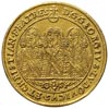 dukat 1652, Brzeg, Aw: Półpostacie trzech braci i napis, Rw: Tarcza herbowa i napis, złoto 3,46 g,..
