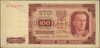 100 złotych 1.07.1948, seria AG 1234567 / AG 8900000, SPECIMEN, Miłczak 139b