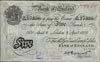 5 funtów 08.04.1938, seria B204 17386, fałszerstwo niemieckie z czasu II wojny światowej, pieczęć ..