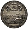 medal autorstwa J. Höhna sen. na Pokój w Oliwie 1660 r, Aw: Klasztor Oliwski na tle rozległej pano..