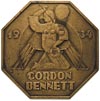 Zawody Gordon Bennetta w Warszawie - medal projektu St. Repety 1934 r, Aw: Stylizowana sylwetka kl..