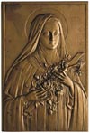 Święta Teresa - plakieta niesygnowana autorstwa S.R. Koźbielewskiego 1926 r.; Święta Teresa od dzi..