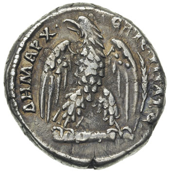 Trajan 98-117, Syria, tetradrachma bilonowa 114-115, Antiochia, Aw: Popiersie cesarza w prawo, Rw: Orzeł stojący na maczudze na wprost, 14.19 g, SNG Cop. 195