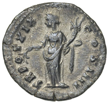 Antoninus Pius 138-161, denar 155-156, Rzym, Aw: Popiersie cesarza w prawo, Rw: Pax stojąca na wprost, trzymająca gałązkę i róg obfitości, RIC 252