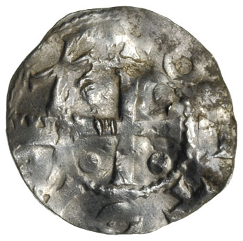 Kolonia, Otto I 936-973, denar, Aw: Krzyż prosty, w polach kulki, wokoło + OTTO REX, Rw: Napis S / COLONIA / A, Dbg 331, Hävernik 34, srebro 1.27 g, gięty