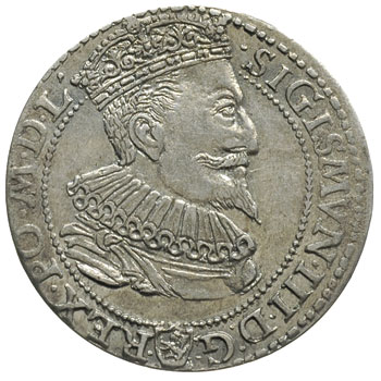 szóstak 1596, Malbork, obwódka wewnętrzna dotyka dolnej krawędzi korony