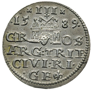 trojak 1589, Ryga, Iger R.89.3.c (R) (ale inna i