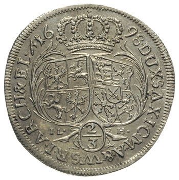 2/3 talara (gulden) 1698, Drezno, Merseb. 1418, 