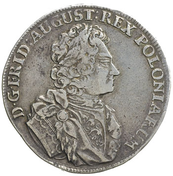 2/3 talara (coselgulden) 1706, Drezno, Merseb. 1451, Dav. 821, patyna