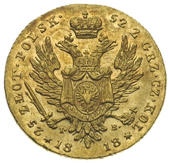 25 złotych 1818, Warszawa, złoto 4,89 g, Plage 1