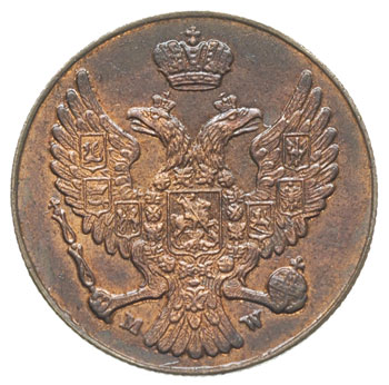 3 grosze 1839, Warszawa, Plage 190, Iger KK.39.1.c (R3), \nowe bicie, polakierowane