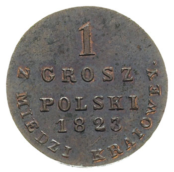 1 grosz polski z miedzi krajowej 1823, Warszawa,