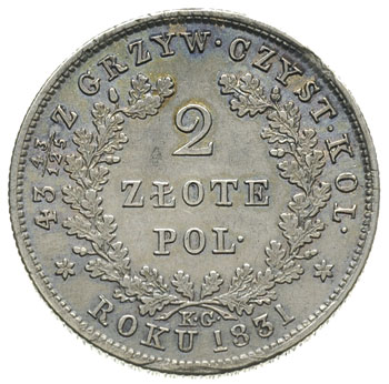 2 złote 1831, Warszawa, Plage 273, ciemna patyna