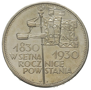 5 złotych 1930, Warszawa, \Sztandar, Parchimowicz 115.a