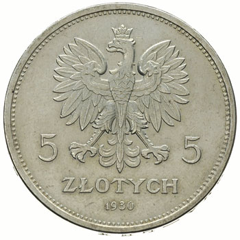 5 złotych 1930, Warszawa. \Sztandar, Parchimowic