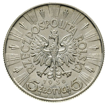 5 złotych 1936, Warszawa, Józef Piłsudski, Parchimowicz 118.c