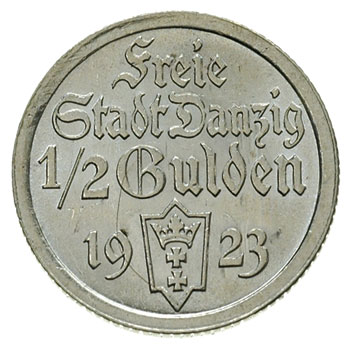 1/2 guldena 1923, Utrecht, Koga, Parchimowicz 59.a, wyśmienity egzemplarz