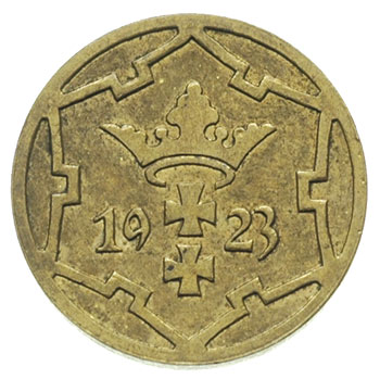 5 fenigów 1923, Berlin, mosiądz 1.98 g, Parchimo