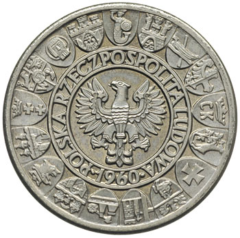 100 złotych 1960, Mieszko i Dąbrówka -głowy, na 