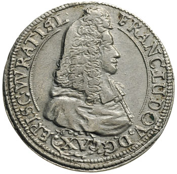 Franciszek Ludwik 1683-1732, 15 krajcarów 1694, Nysa, FuS 1740